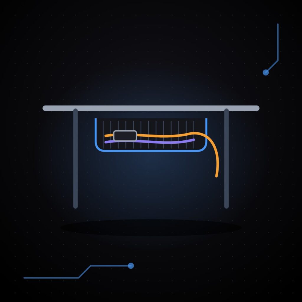 Under-desk cable tray