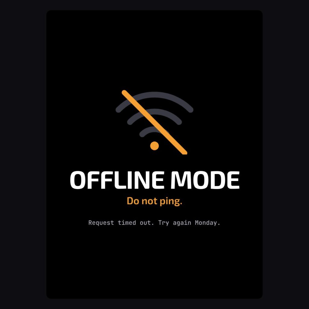 Offline mode hoodie