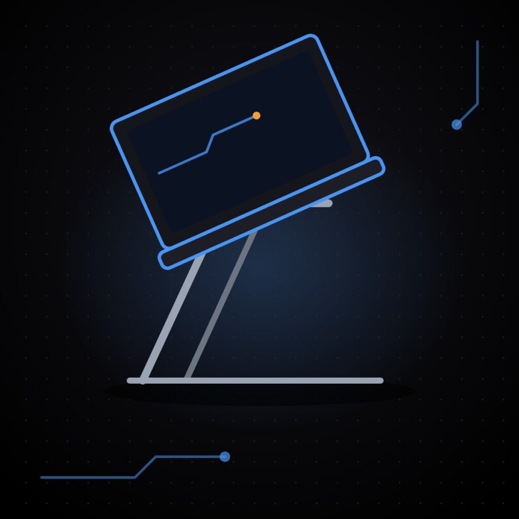 Aluminium laptop stand